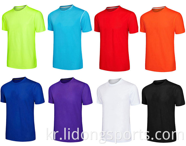 Customized Sublimation Men 's T-Shirts 블랭크 컬러 맞춤형 Tshirt 인쇄 기능이있는 일반 티셔츠